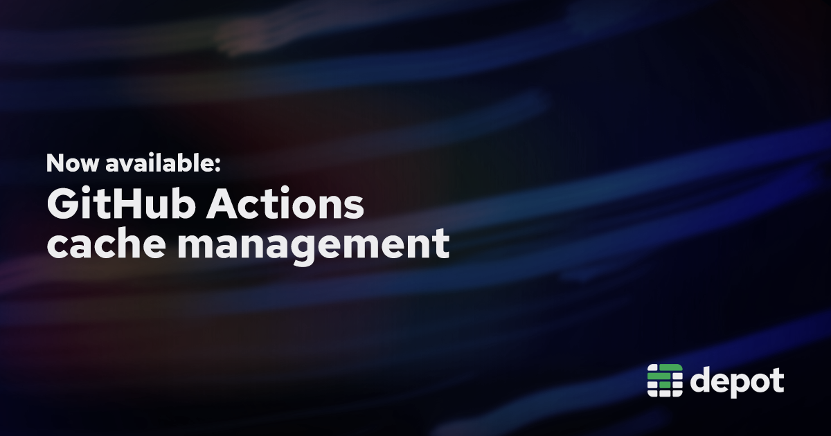 Now available: GitHub Actions cache management banner
