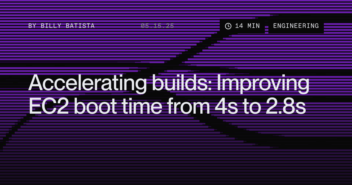 Improving EC2 boot time from 4s to 2.8s to accelerate builds